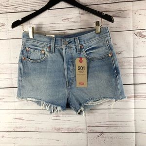 Levis 501 cut out shorts SZ27 high rise button fly